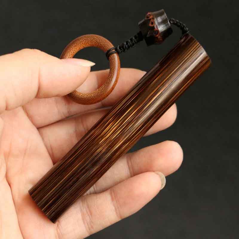 梵熙娅(fan xi ya)金丝竹密节纯手工打磨实心武术竹棍棕竹教鞭手杖