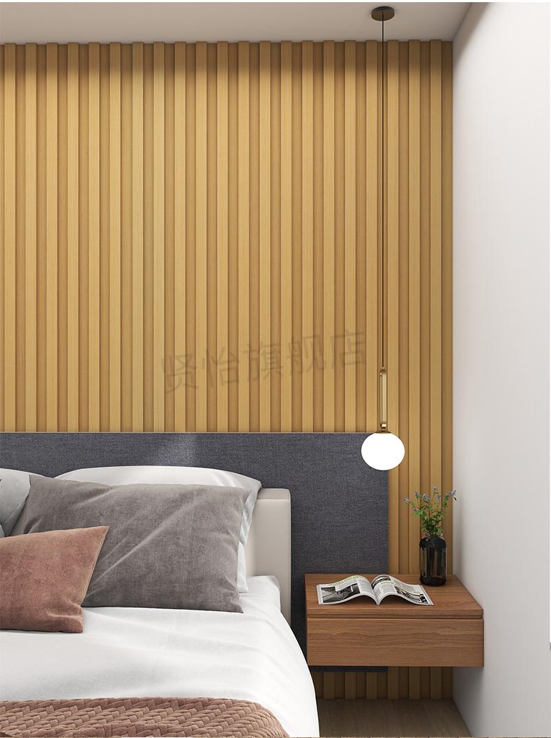 实木格栅 装饰板木格栅板客厅背景墙网红电视墙长城板凹凸木饰面板 收