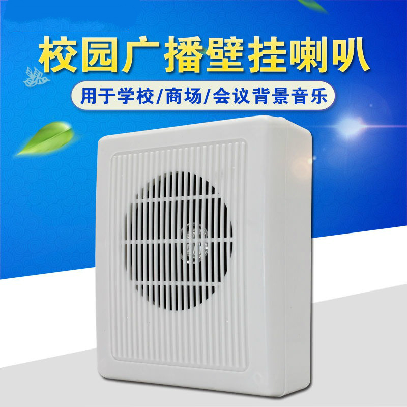 挂壁音箱甲骨文5w教室挂壁喇叭音响商超背景音乐校园广播定压壁挂音箱