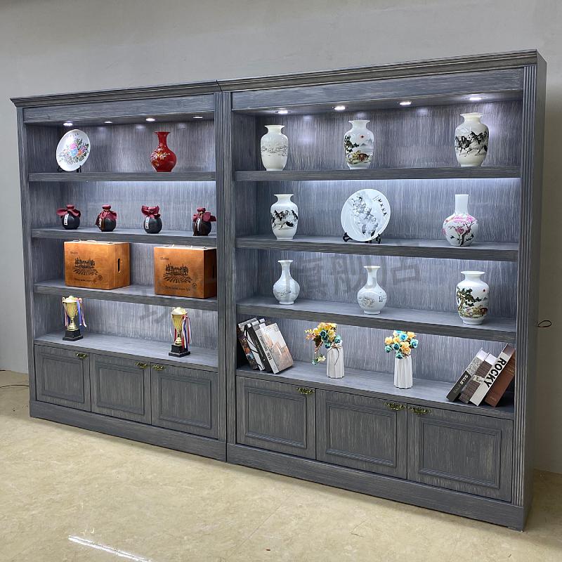 高档白酒展示柜复古展示柜茶叶玉器白酒收藏柜产品组合展示架陈列架