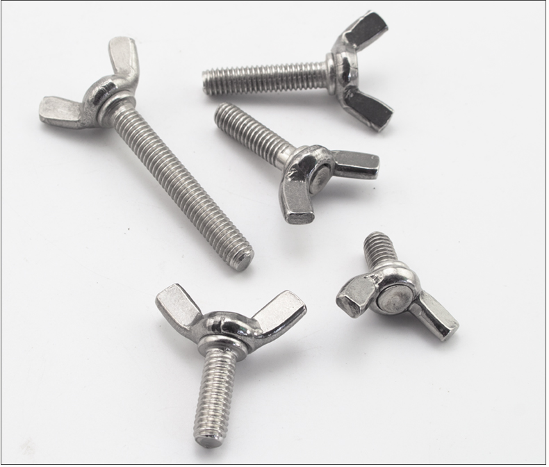 304不锈钢蝶形螺丝蝴蝶螺栓元宝羊角螺钉蝶型手拧螺丝钉m6m8m10m6x10