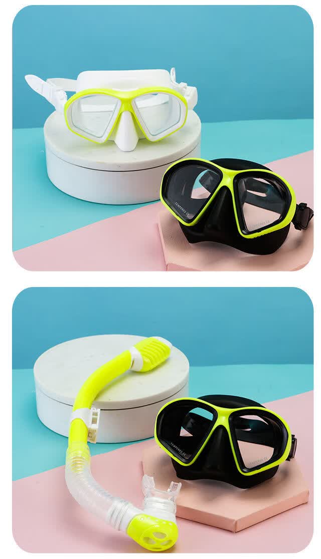 新品泳镜护鼻儿童泳镜大框女童男童防水高清潜水游泳护鼻护目镜泳帽