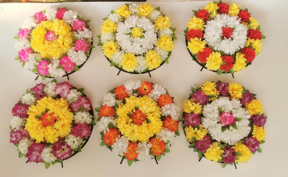 清明节祭奠塑料花祭祀祭奠花圈用品批发清明节祭祖的扫墓上坟墓地塑料