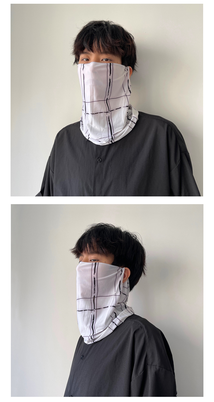 夏季防晒面罩男挂耳护颈脖子防晒紫外线遮脸透气开车骑行面纱男韩版卓