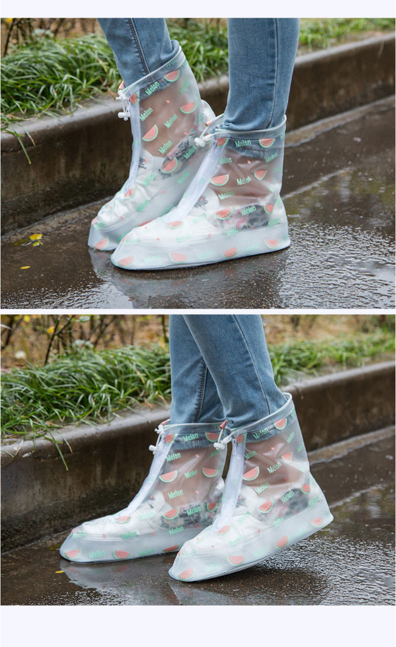 雨鞋套男女款户外防水防滑防雨防护鞋套防滑加厚耐磨底成人户外露天