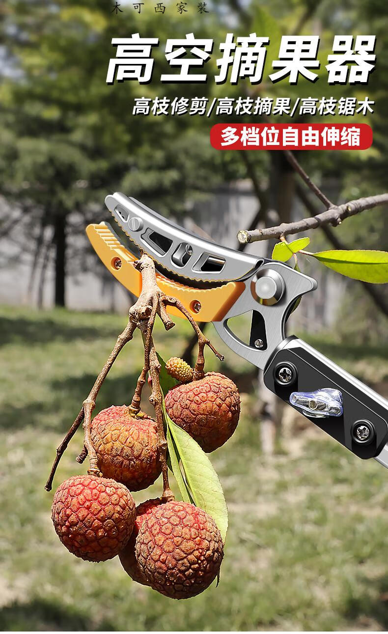 摘水果香椿樱桃高枝剪伸缩高空剪摘果神器多功能加长大采摘果剪刀定制