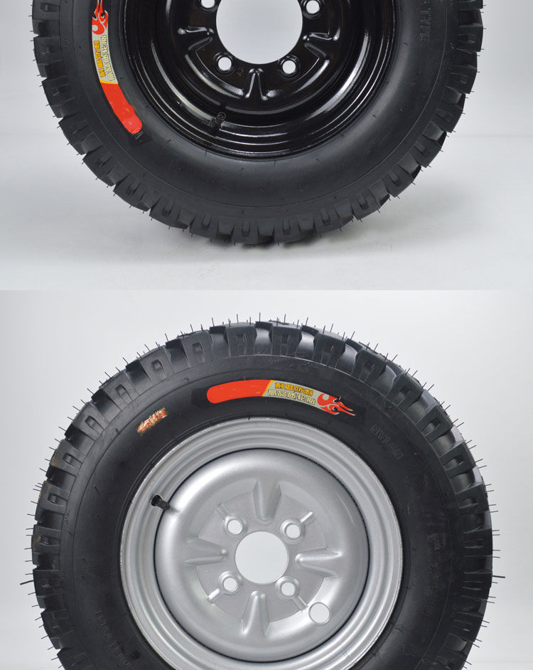 电动三轮车轮胎汽油摩托三轮车外胎带钢圈40045050012加厚耐磨45012内