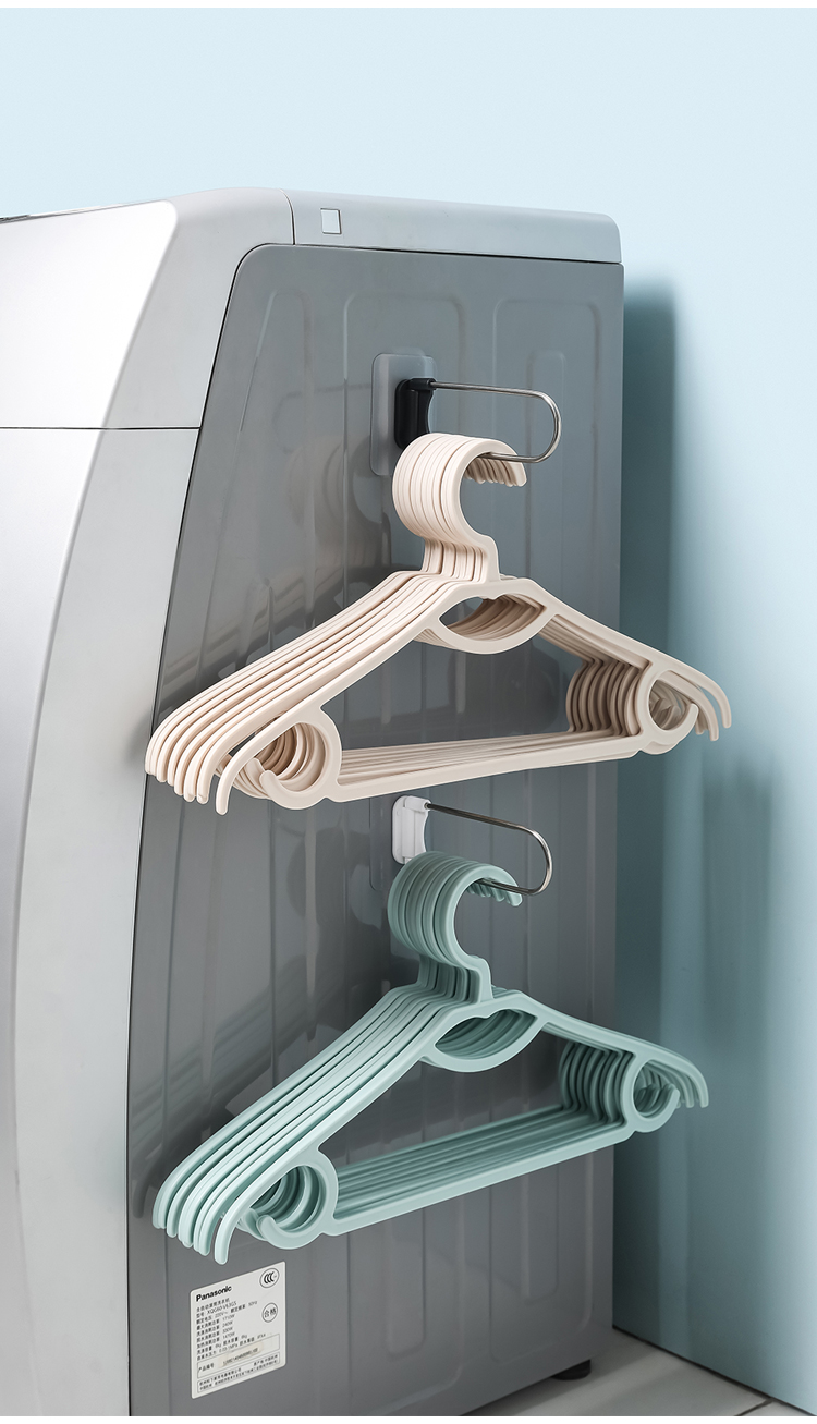 佟年衣架收纳整理架阳台挂钩晾晒放衣架夹子多功能免打孔洗衣机壁挂式