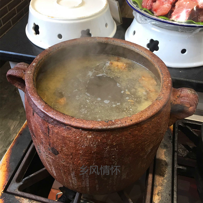 手工砂锅沙锅罐子土瓦罐土吊子孕妇儿童煲汤土砂罐 大号装14斤水左右