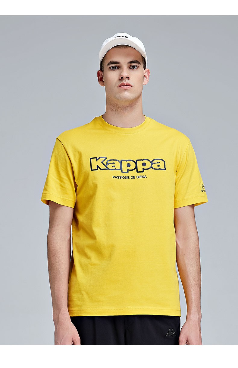 kappa卡帕运动短袖2021新男休闲t恤印花半袖短袖图案衫kpcaatd01瀑布