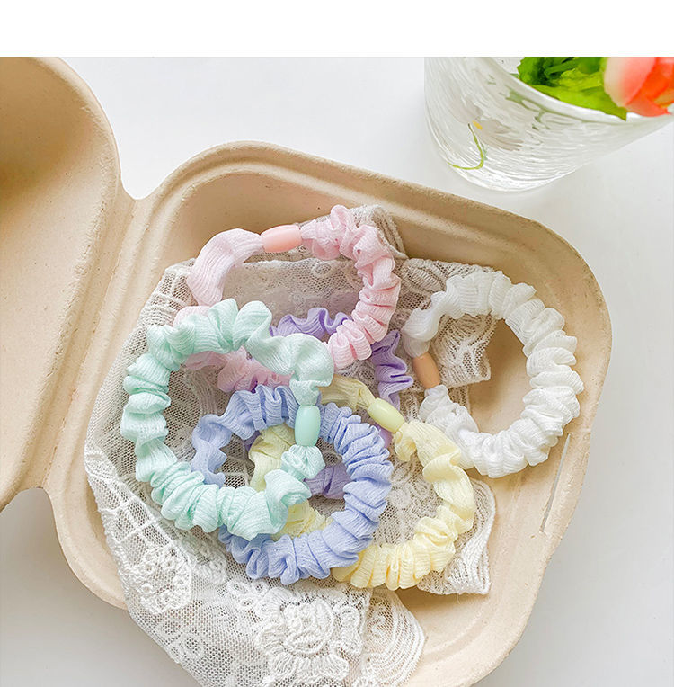 虔生缘糖果色头绳小肠圈发圈女简约皮筋女扎头成人橡皮筋小皮筋可爱发