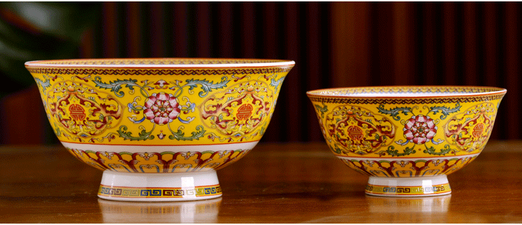 柳家窑福寿双全骨瓷景德镇陶瓷器中式家用骨瓷米饭碗面碗汤碗粥碗仿古