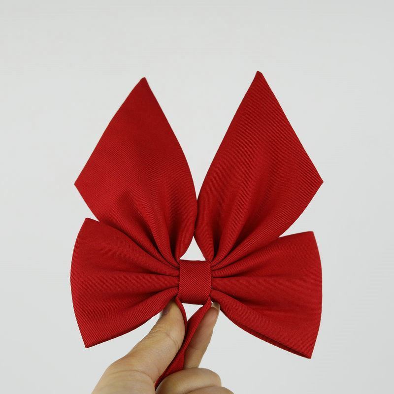 学位服领结毕业照硕士服配学位服红色蝴蝶结学士服领结内搭学院风校服