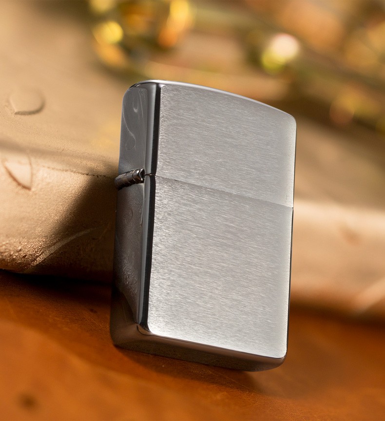 zippo打火机美国正版厚壳拉丝镀铬打火机之宝162厚壳沙子新机无油