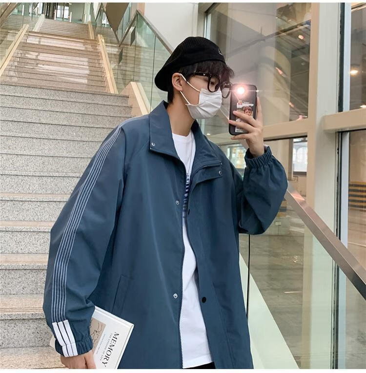 欧西斯男装春秋季夹克外套男韩版潮流痞帅男士衣服一套搭配帅气运动