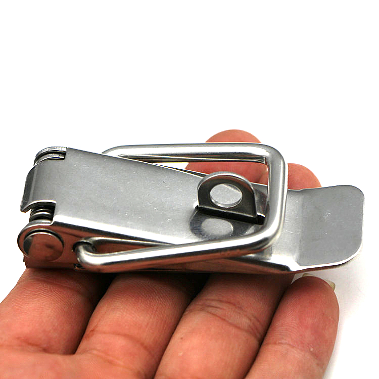 304不锈钢锁扣门扣弹簧搭扣锁扣卡扣工具箱扣固定鸭嘴扣锁小号58mm无