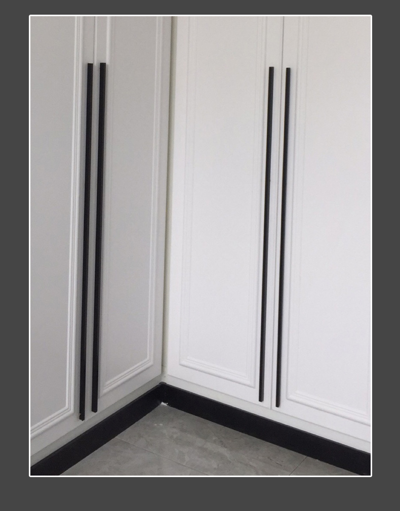 1米实心加长卡贝衣柜拉手加长1米柜门拉手橱柜抽屉把手黑色现代简约