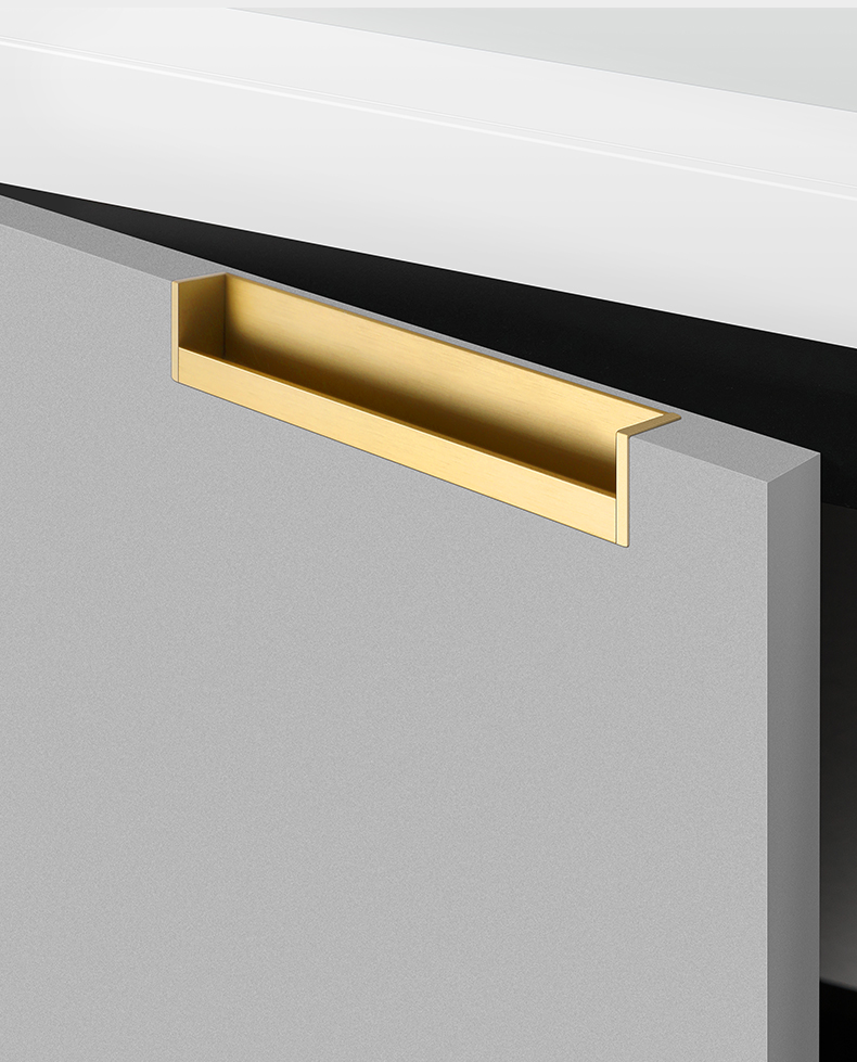 g型衣柜门拉手通顶铝材加长橱柜门把手厨房隐形暗拉手嵌入式 g型-黑色