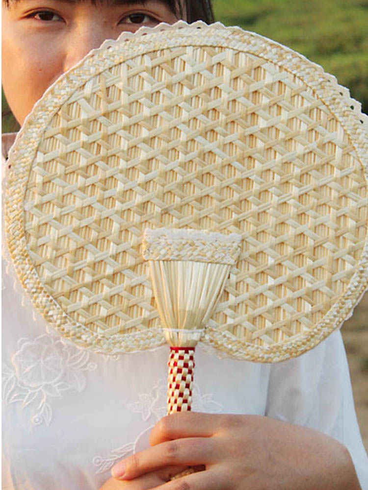 卡梵特 麦秆扇老式蒲扇芭蕉扇儿童成人驱蚊纳凉手摇扇古典中国风手工