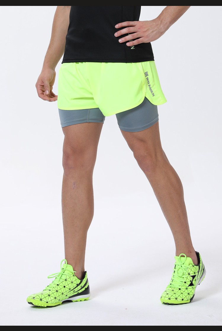 李子键支持鸿星·尔克田径运动短裤男女高弹内衬防走光跑步裤透气速干