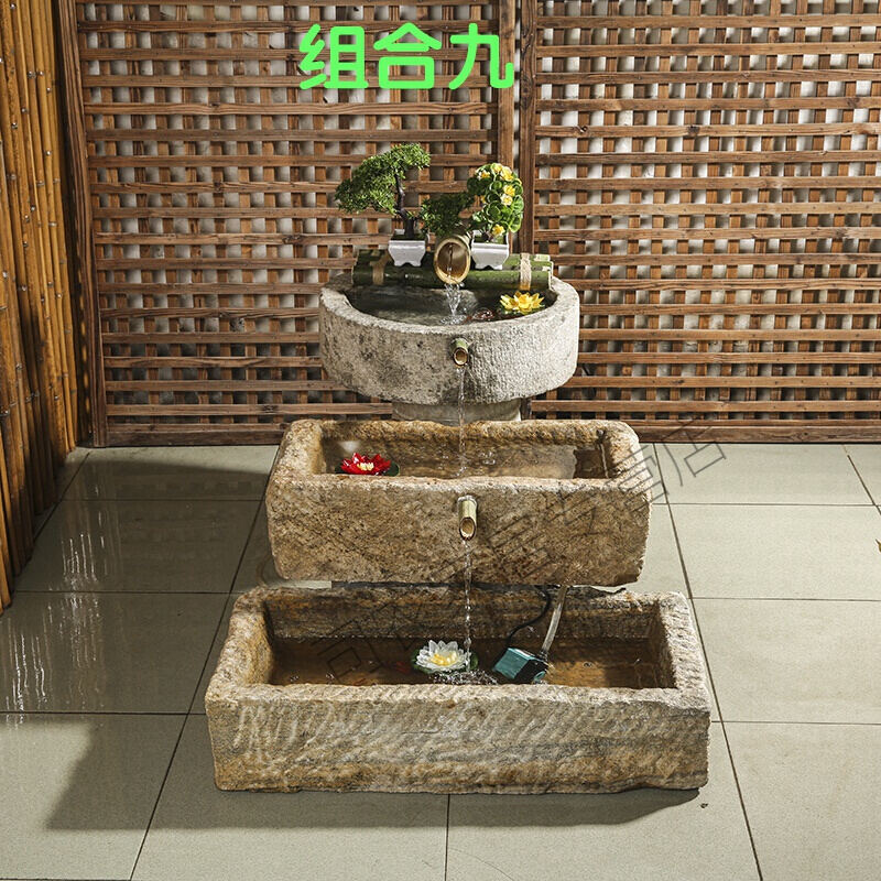 养鱼石槽猪槽马槽庭院大水槽老旧石槽鱼缸石头花盆种花室阳台小石槽