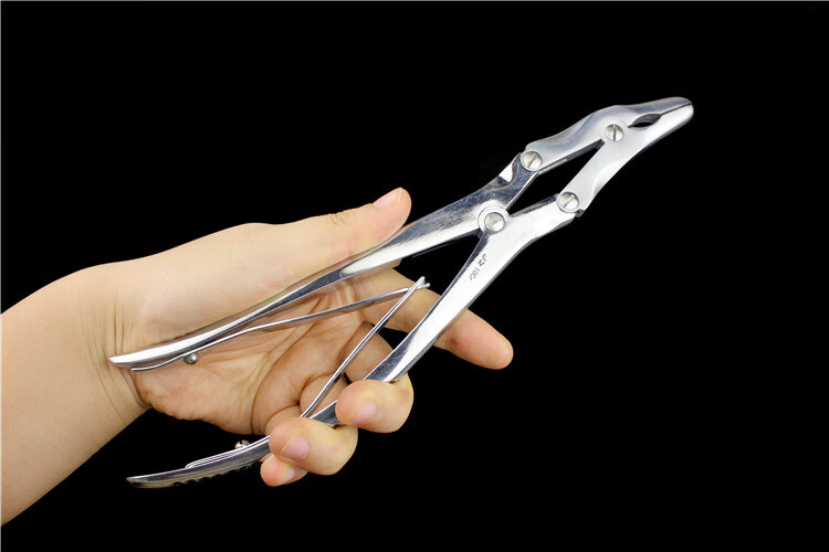 jz上海金钟骨科手术器械医用双关节咬骨钳侧弯131545