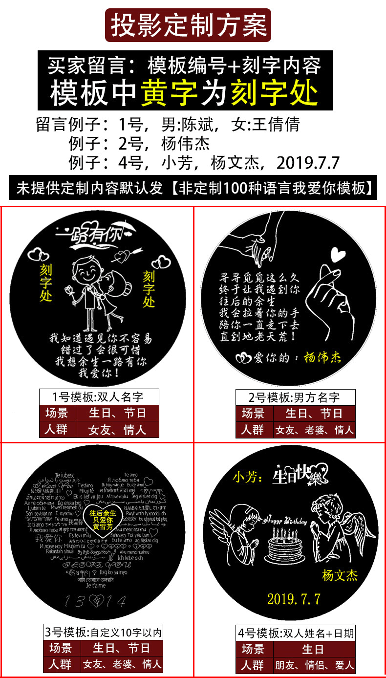 老凤凰款式999足银女生吊坠投影项链定制文字照片网红锁骨链足银首饰