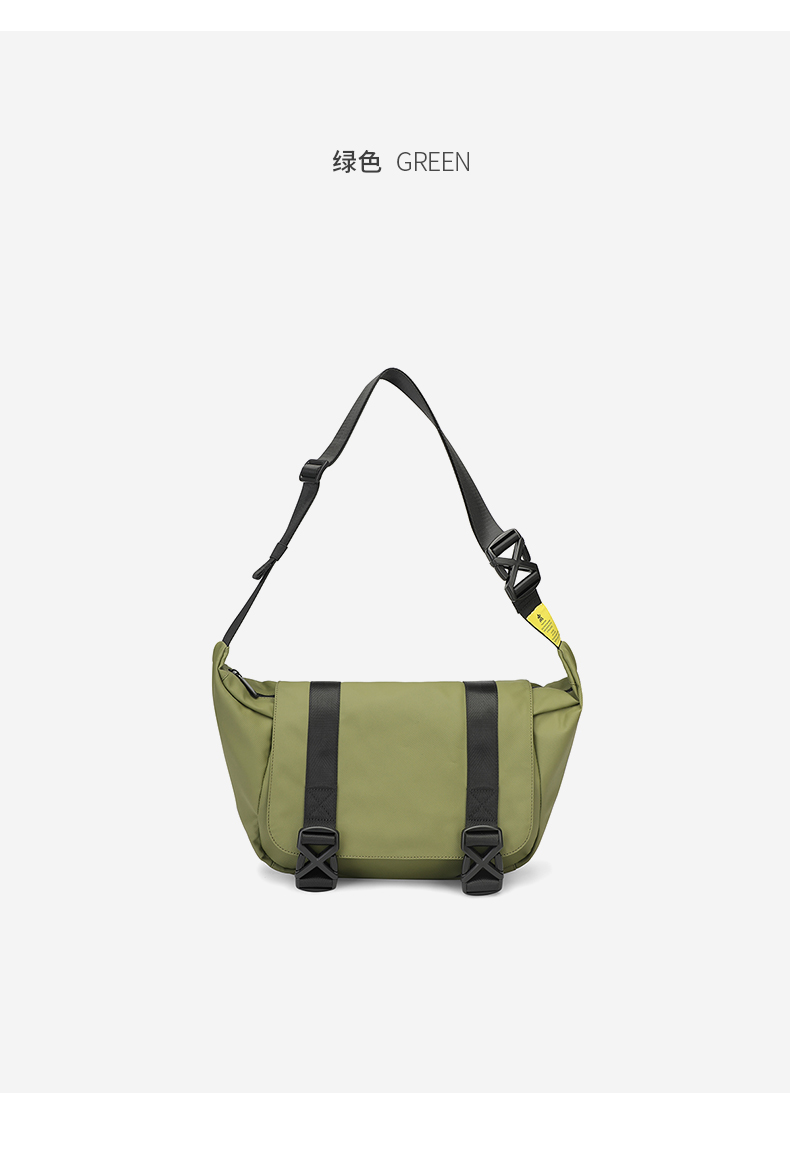 情人节礼物稻草人男士单肩包休闲帆布手机户外时尚小挂包运动横款商务