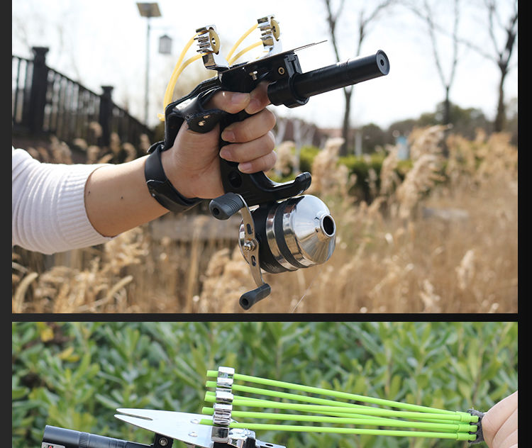 红外线弹弓长杆精准射鱼神器鱼枪激光捕鱼工具套装打鱼高精度渔鳔箭弹