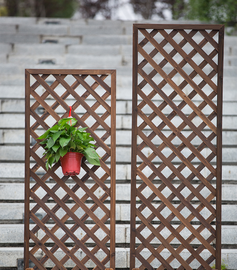 可狄kedi户外防腐木栅栏围栏庭院装饰网格花架实木篱笆花园隔断护栏