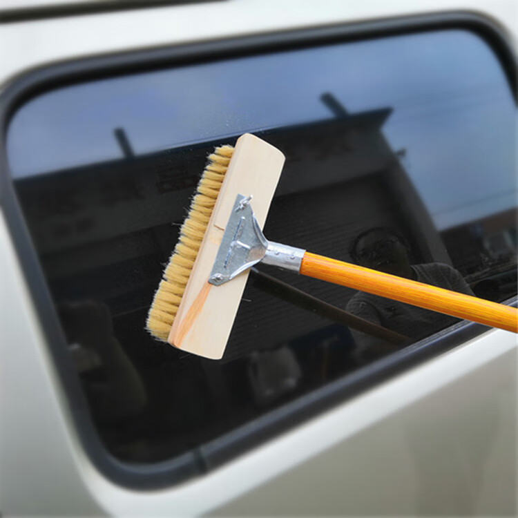 货车洗车刷加厚杆猪鬃毛软毛洗车刷车刷子大货车除尘拖把毛刷加长柄