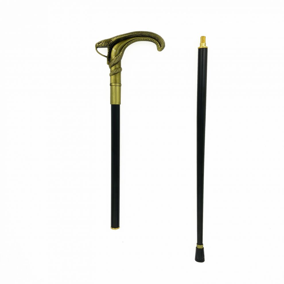 绅士手杖 老年人 文明棍意大利英国绅士手杖银色蛇头权杖文明棍拐杖