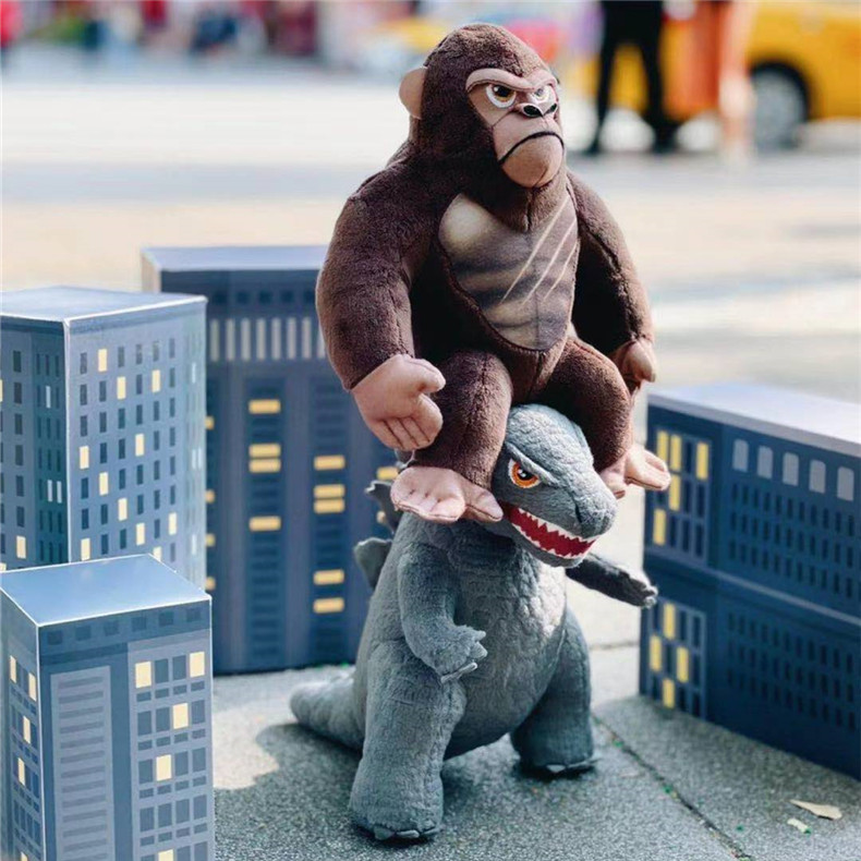 限量哥斯拉大战金刚电影同款公仔怪兽毛绒玩具动漫玩偶娃娃金刚现货即
