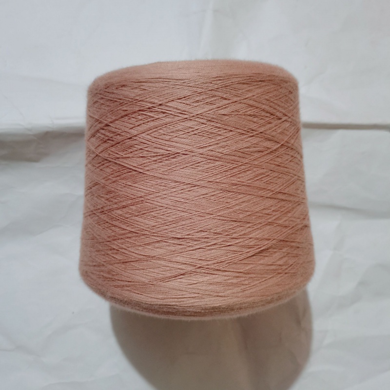 新品空心线482丝光细线含高比例丝光混纺毛线柔软贴身姜黄色一斤