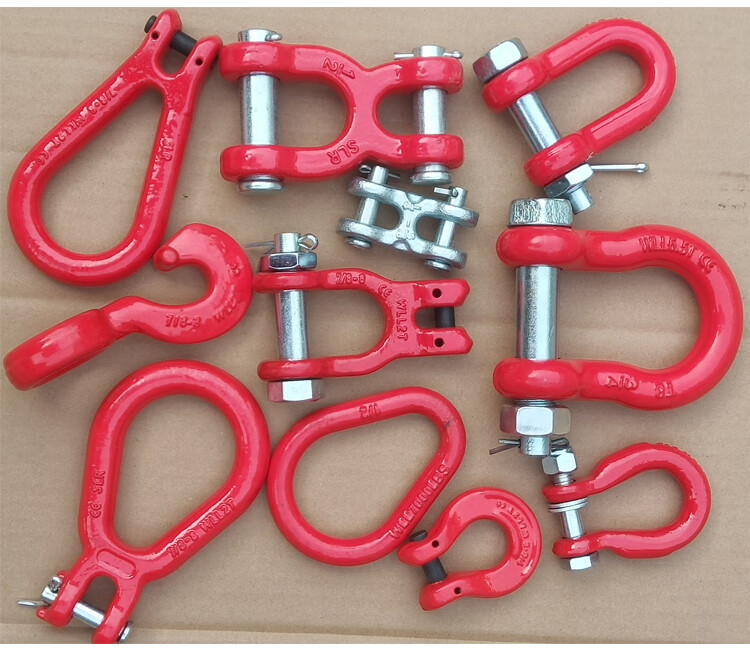 欧姆环弓形卸扣u型卡环铁链扣羊角吊环吊钩起重h连接环链条连接器