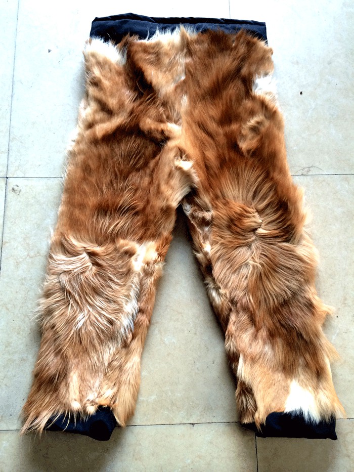 质量好防冷防冻中老年狗皮裤子皮毛一体裤外穿休闲裤子冬防寒保暖加厚