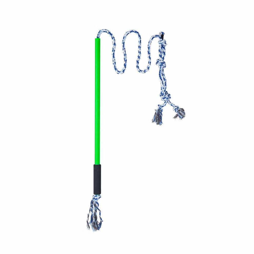 训狗棒 中大型犬 逗狗杆子 逗狗棒 宠物玩具训狗帮 宠物训练杆 绿色