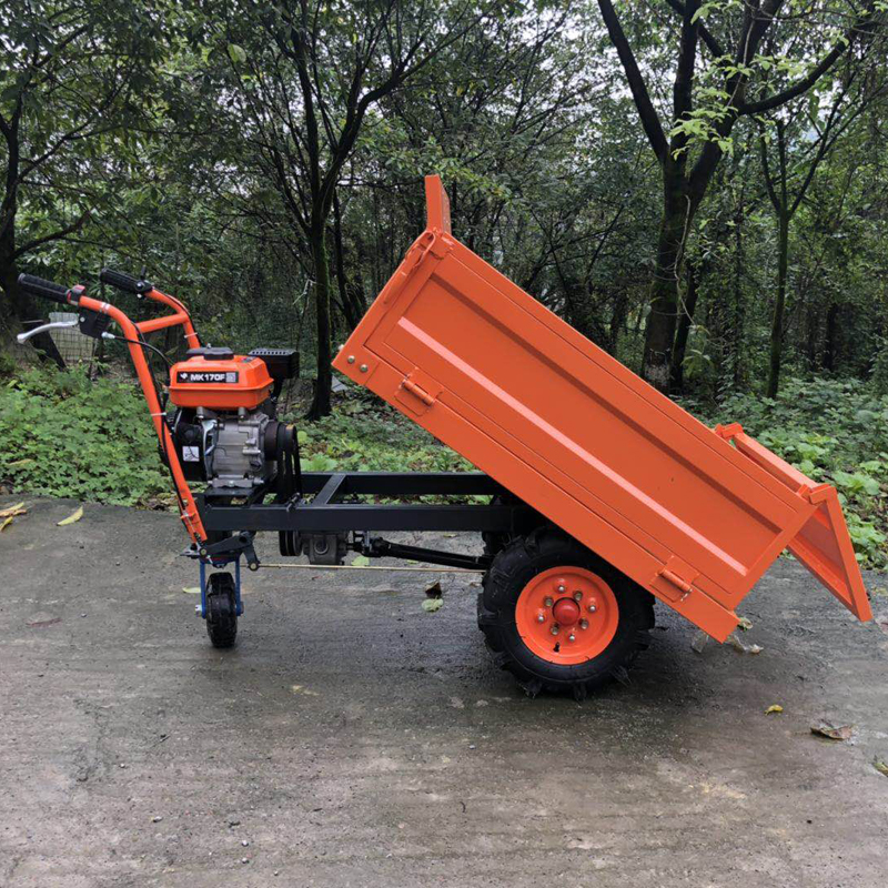 汽油三开门斗车灰斗车建筑工地农用三开门手推车小推车柴油翻斗车汽油