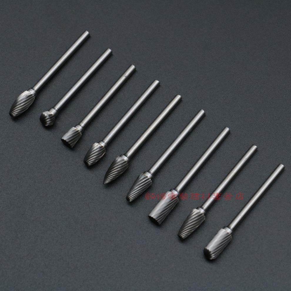 钨钢电钻头木雕根雕打磨头木工雕刻头电动木雕刻工具铣刀头旋转锉3mm