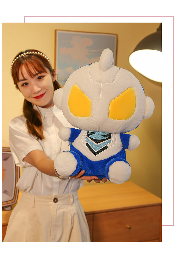 q萌版奥特曼公仔玩偶大号超人毛绒玩具宝宝安抚娃娃男生女生抱着睡觉