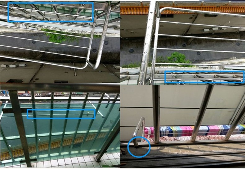 60防盗窗晾衣架阳台晒鞋架神器窗户挂架高层室外护栏不锈钢晾衣服架