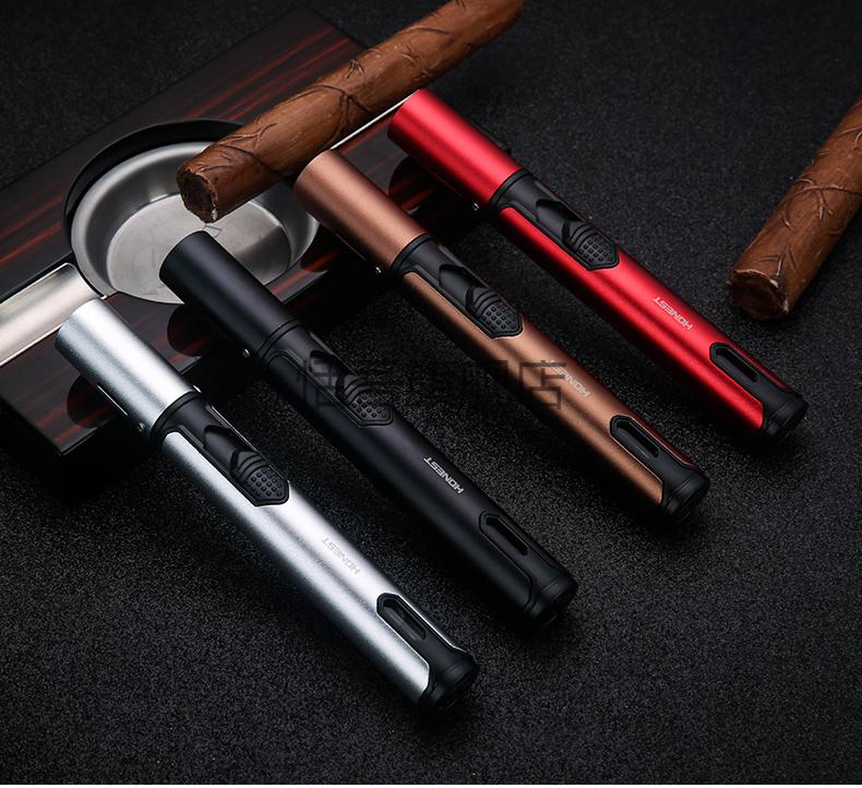 【旗舰自营】百诚直冲打火机honest百诚家用男士打火机蓝焰点火器防风