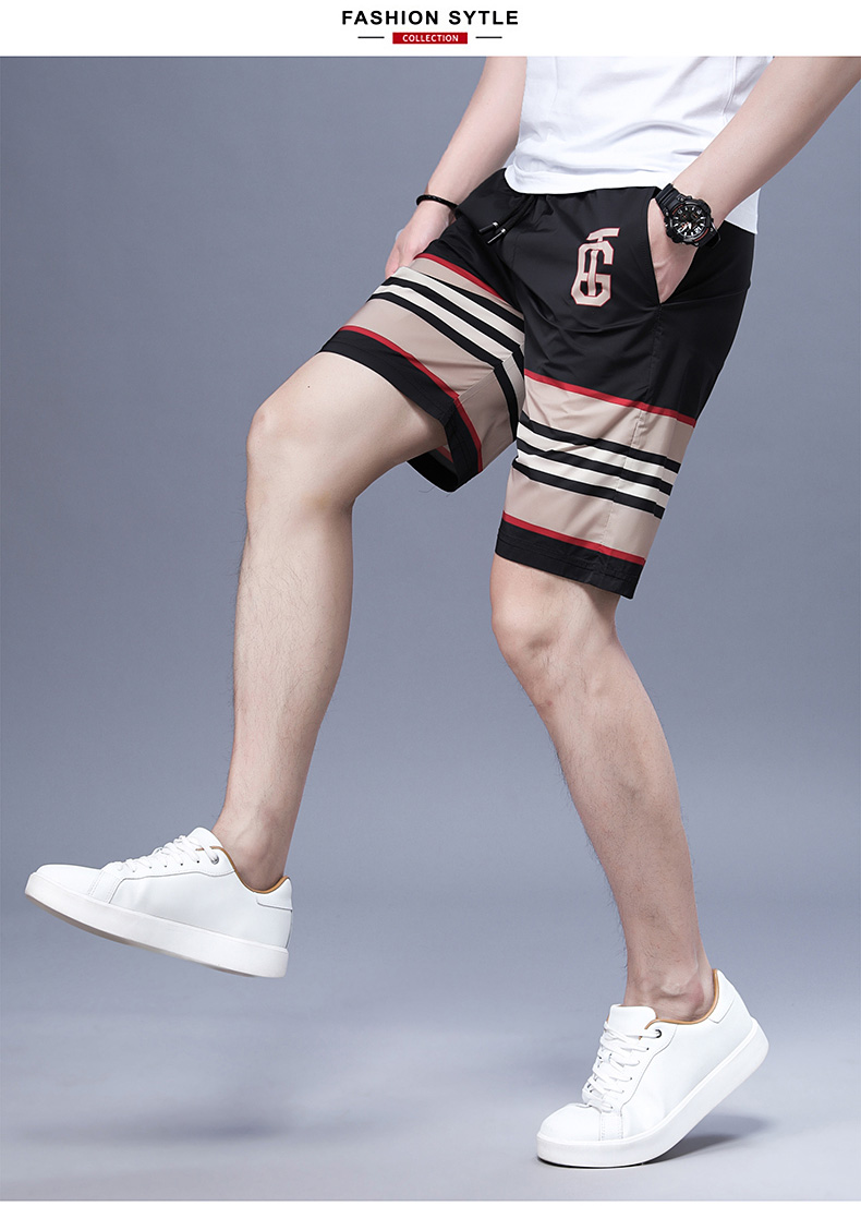 xrio原创潮牌短裤男五分裤休闲2022夏季冰丝潮流短裤宽松大码沙滩裤薄