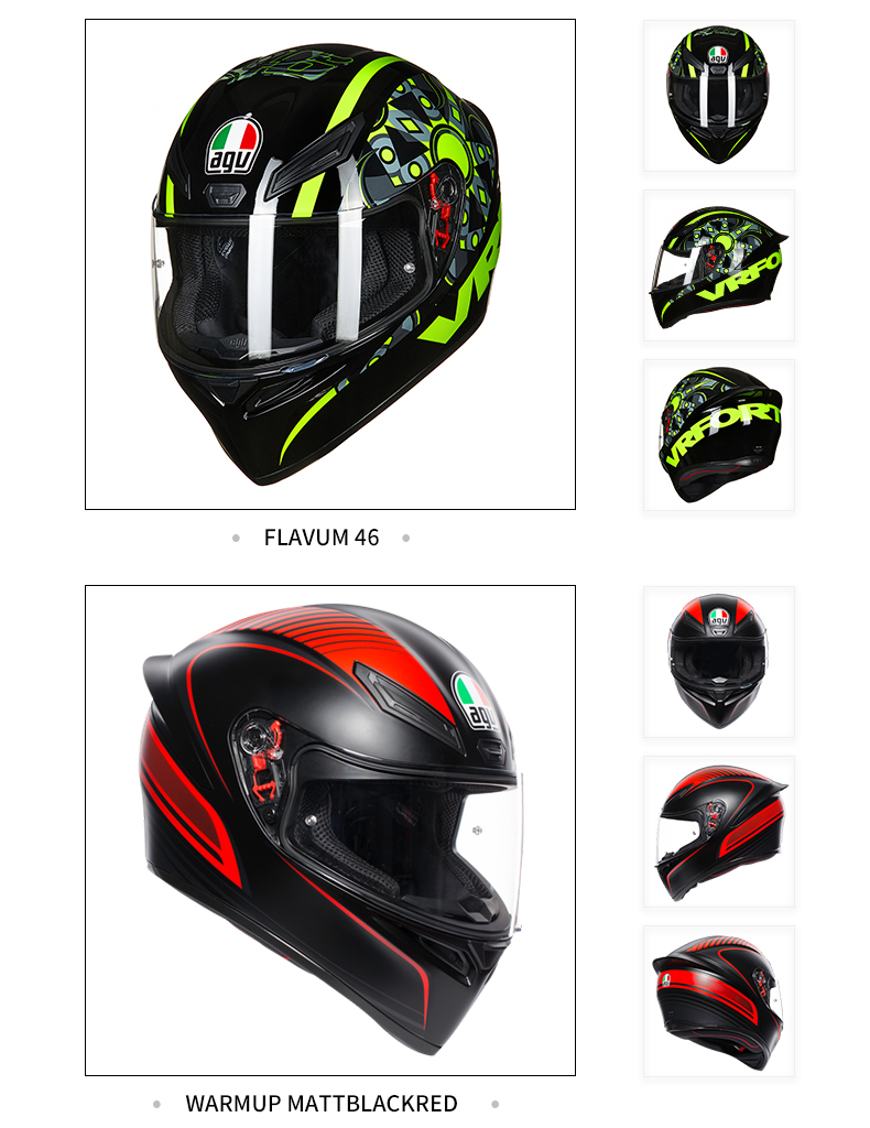 agv头盔碳纤维限量全盔 agv k1头盔男摩托车全盔国产机车跑盔女小乌龟