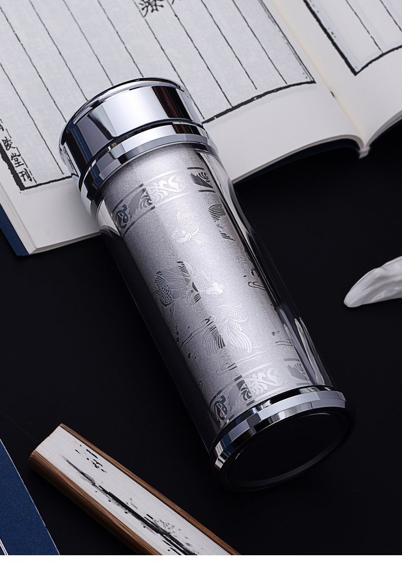 百岁坊足银999内胆杯年年有余杯足银999年年有余杯约200毫升按个销售