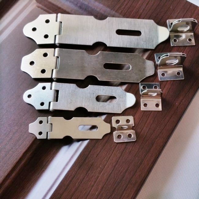 不锈钢挂锁搭扣门鼻箱包房间工具木柜箱扣门锁合页小号防盗门栓 3寸