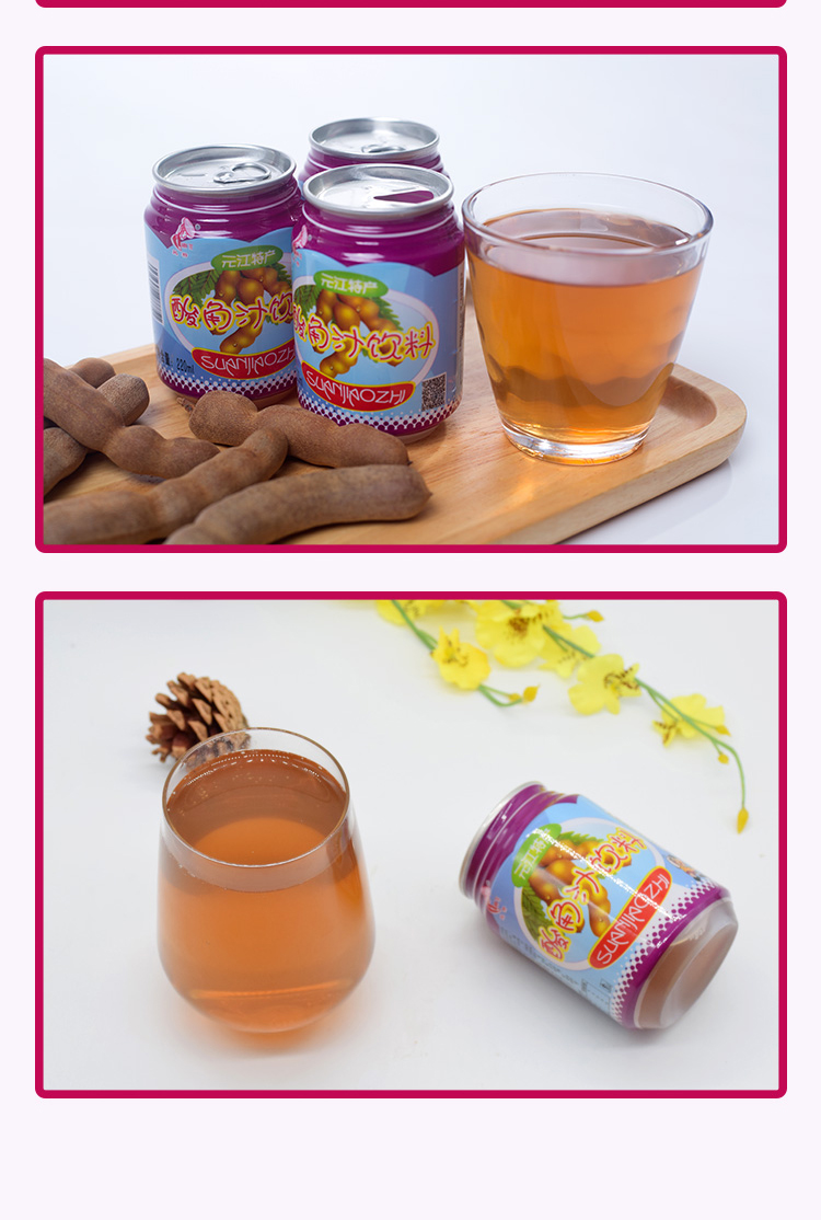 云南特产元江酸角汁220ml*24罐装新鲜民特酸角果汁饮料产地直发 12瓶