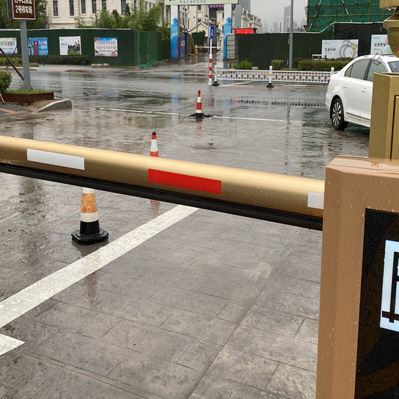 挚钻精品捷土豪金椭圆8050道闸杆停车场小区门禁升降杆挡车防砸胶条杆