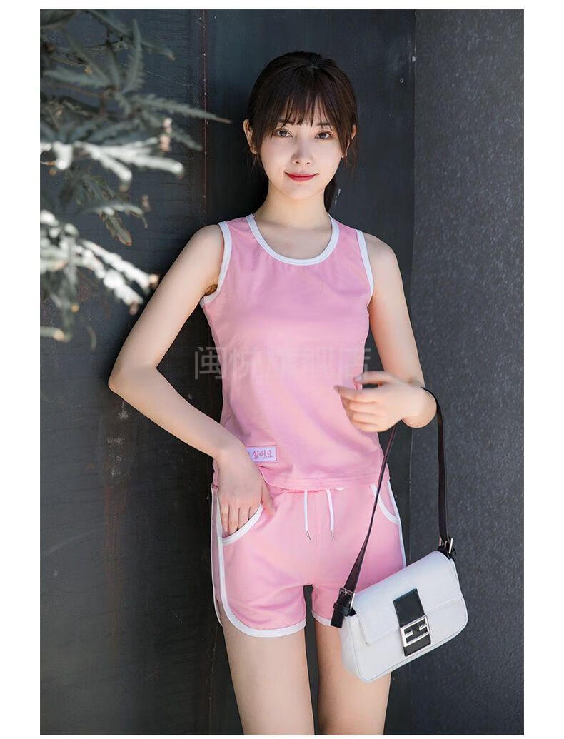 中学生中考体育短裤女生体考运动裤夏天穿的热裤棉质韩版夏装背心两