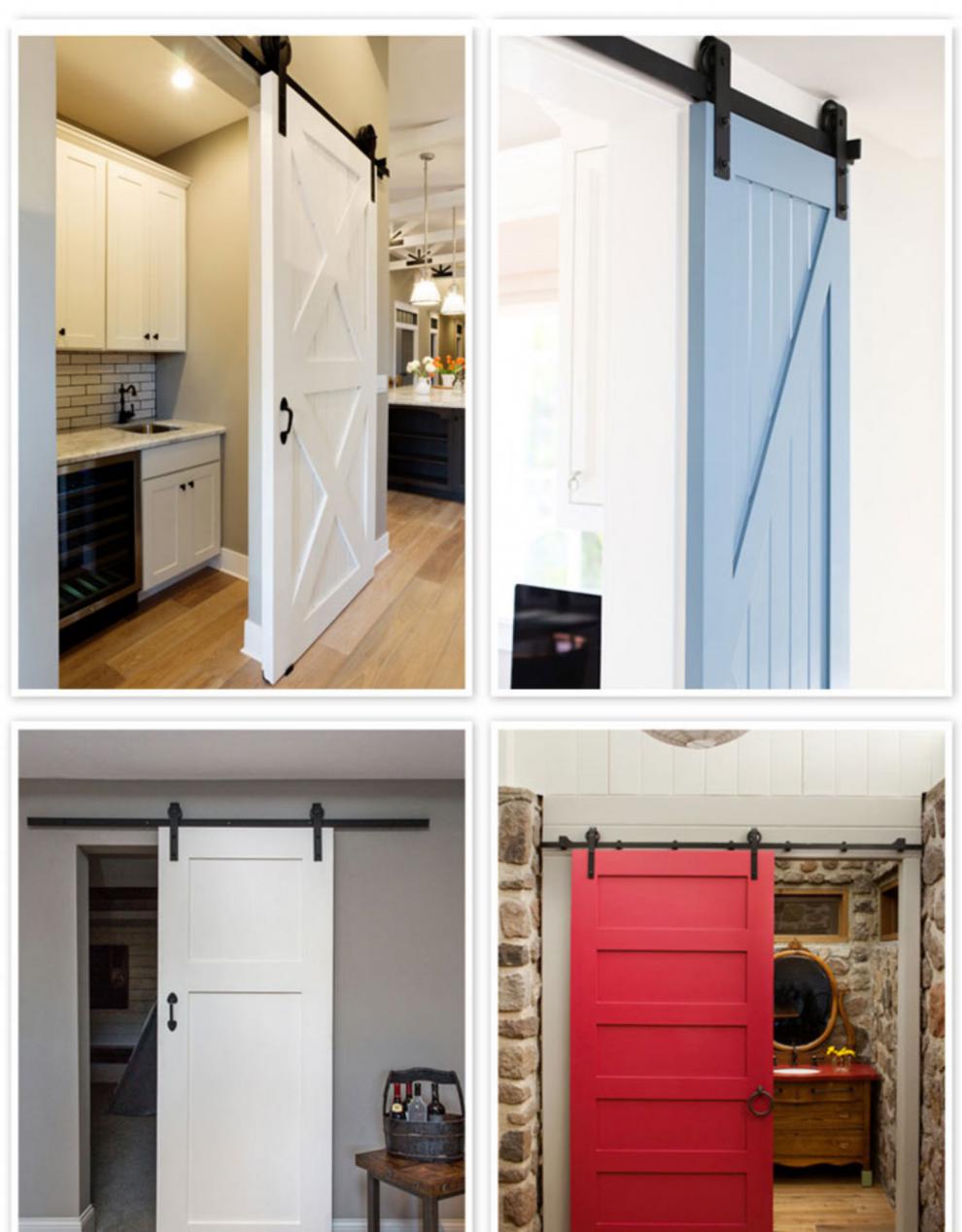 谷仓门吊轨隔断移门轨道滑道门滑轨推拉门谷仓门五金25米拼接单门五金